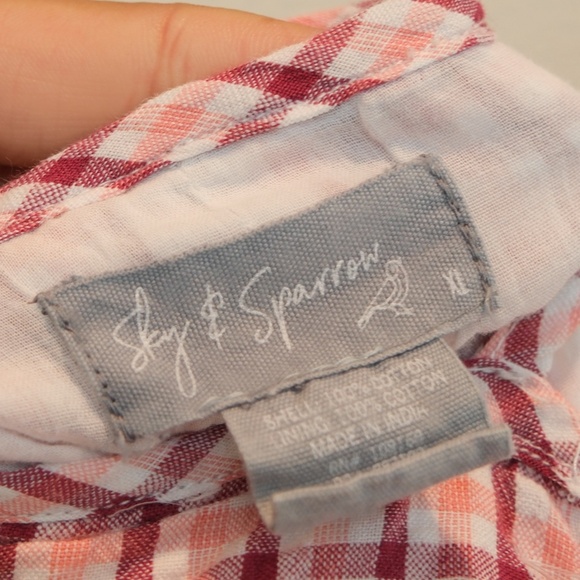 Sky and Sparrow Red Plaid Mini Dress - Picture 3 of 4